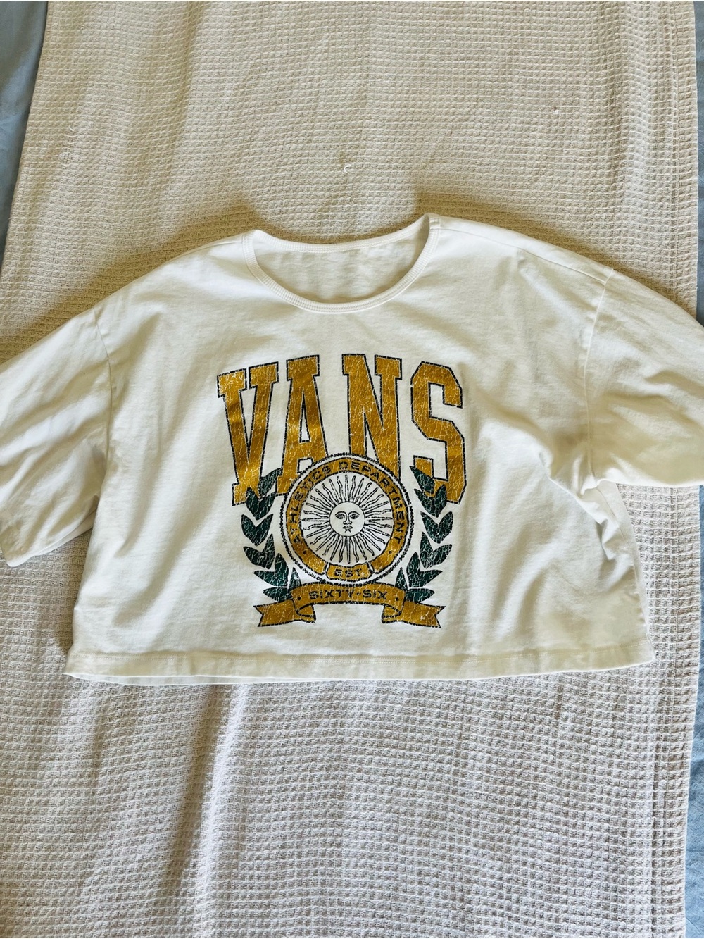 Vans White Crop Tee